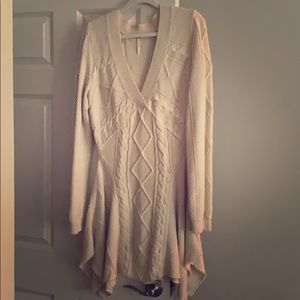 Free People Cream sweater dress